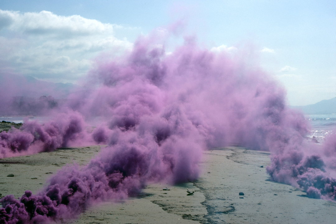 Set off rainbow-coloured smoke bombs in your house, courtesy of Judy Chicago