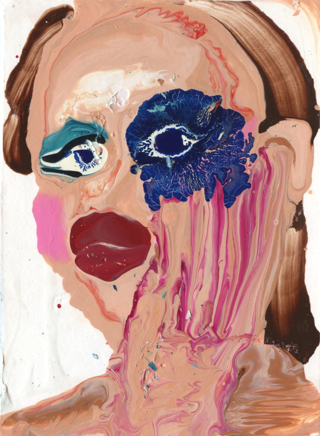 Genieve-Figgis-Blue-Eyeliner-art-on-a-postcard-auction-art-itsnicethat.jpg