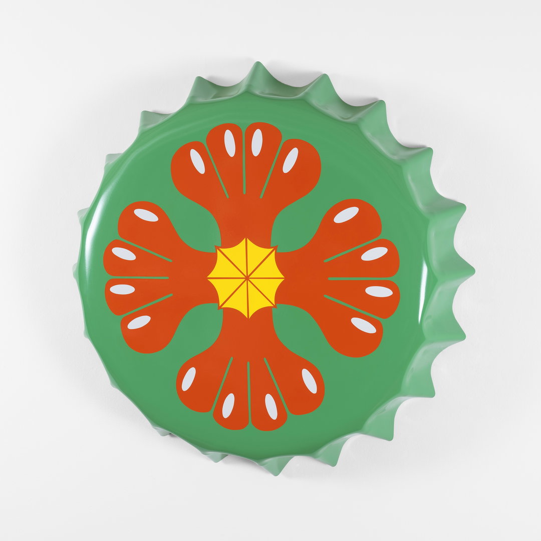 Giant bottle caps and landscapes from the future: the precise and abstract painted world of Ben Sanders