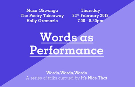 It's Nice That Selfridges Talks Series – Words as Performance