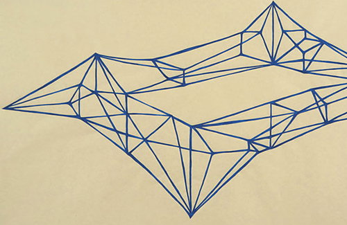Take a look at artist Victoria Haven's lovely geometric "landscapes"
