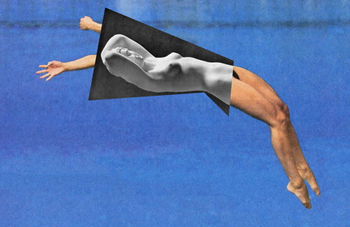 Brilliantly simple collages by Jens Ullrich fusing sport and figurative sculpture