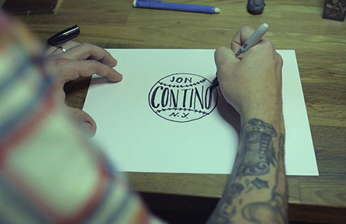 Master of hand-drawn type Jon Contino profiled in Kevin Steen's lovely film