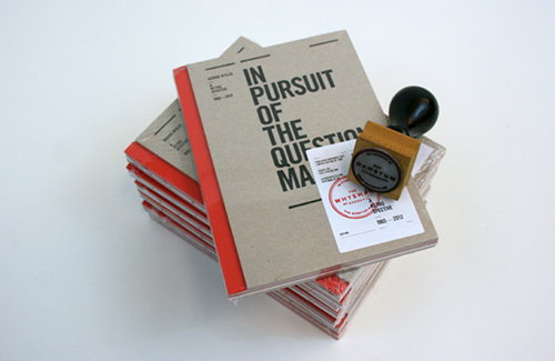 Check out Pete Rossi's brilliant graphic design for In Pursuit of the Question Mark 