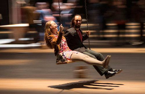 Ann Hamilton encourages swinging in New York, with spectacular results