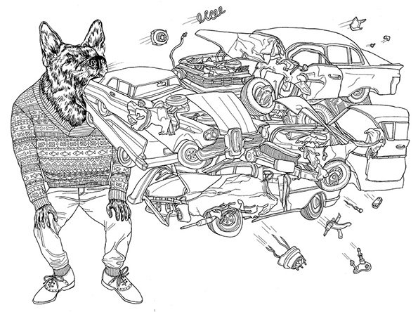 lisa-hanawalt-dog-spewing-cars.jpg