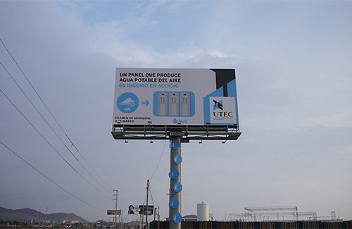 Refreshing and inspiring – the billboard that generates water from air