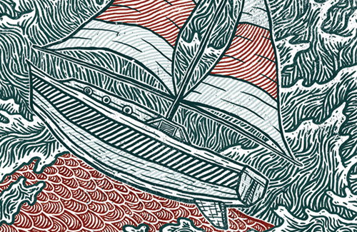 Bruce Mackay’s portholes: patterned pen and ink windows to the waves 