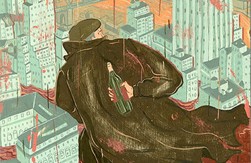 Sean Lewis' dark but delightful illustrations of notorious outlaws