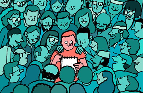 Illustration: Jean Jullien's amazing billboard for our London Graphic Centre collab