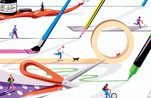 Jack Hudson on his back to school billboard for London Graphic Centre
