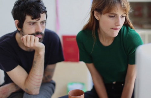Nice film shows artists Ana Kras and Devendra Banhart in their shared studio