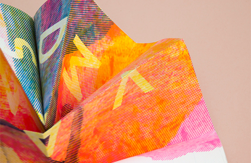 An identity composed from a vibrant moiré by Atelier 25