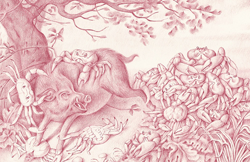 "There's a whale in that tree!" exclaim Samuel Branton's strange new drawings