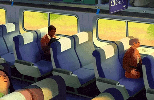 Intricate GIFs depicting modern life from illustrator Rebecca Mock