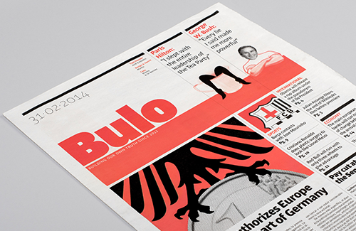 Mucho designs newspaper type specimens for left and right-wing fonts