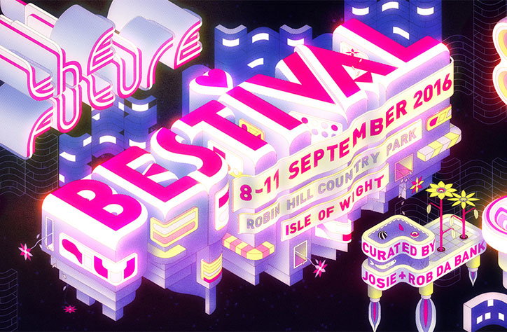 Bestival launches futuristic 2016 artwork designed by Made Up
