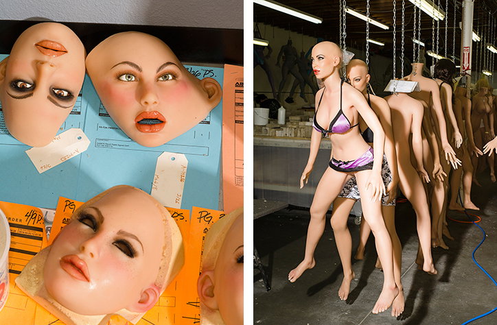Nipple charts and rubber faces: Robert Benson captures a Californian sex doll factory