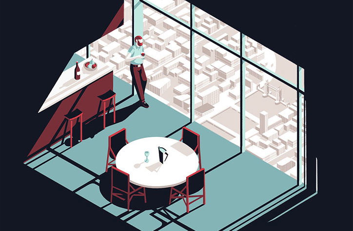 Tom Haugomat’s cinematic posters for luxury apartments in a Southbank high-rise