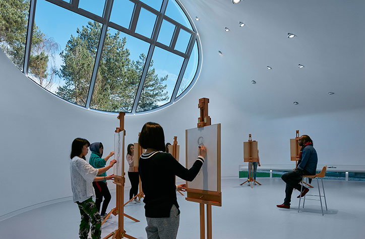 Zaha Hadid to open Arts University Bournemouth drawing studio designed by Sir Peter Cook