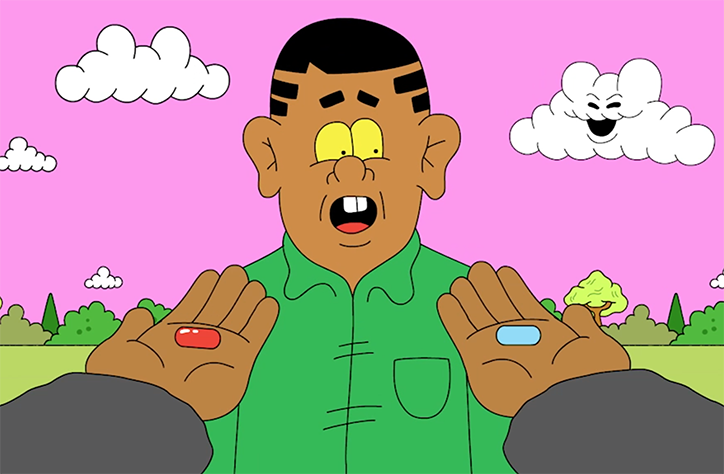 Kyle Platts and Andy Baker's animation takes us on a kaleidoscopic trip through the park