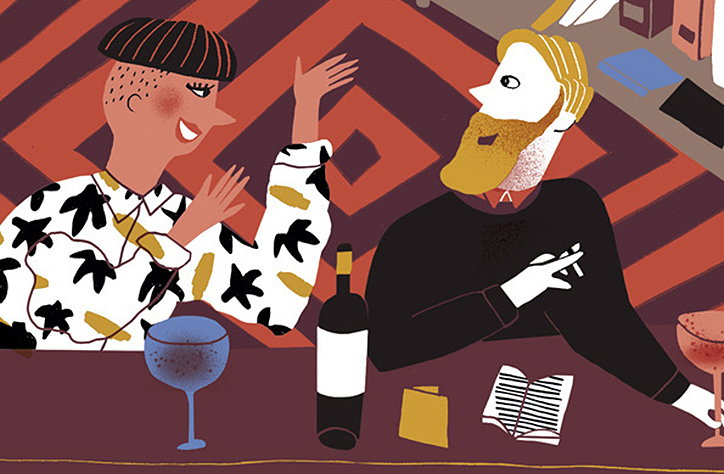Beautifully bright depictions of the dating scene from illustration duo Cachetejack