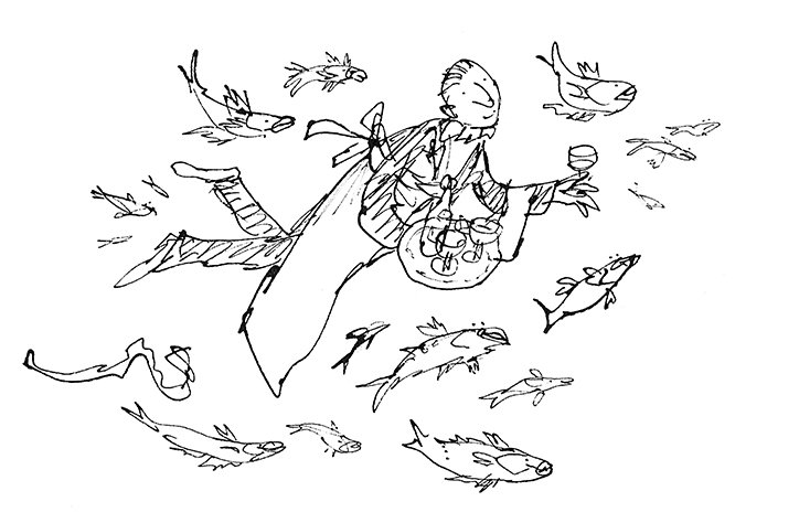 New illustrations by Quentin Blake for J Sheekey's Atlantic Bar