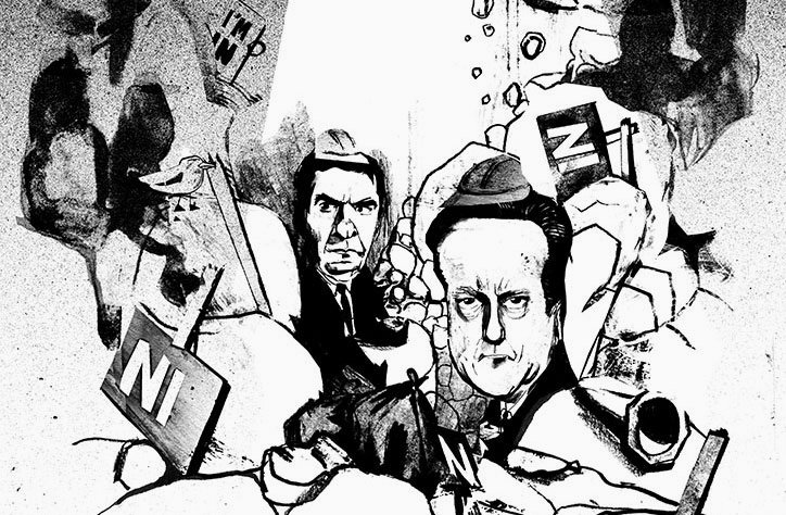 The many faces of David Cameron by illustrator Ellie Foreman-Peck