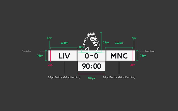 Premier League 2016/17 broadcast and digital graphics designed by DixonBaxi