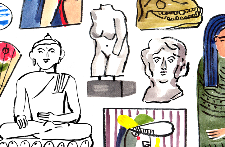Art and About: Charlotte Trounce draws over 100 works of art to create one gigantic illustration