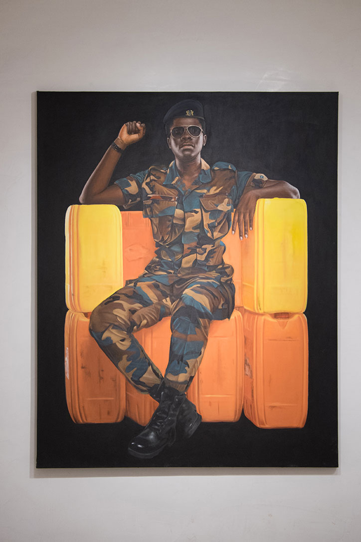 Installation-Image_-Jeremiah-Quarshie_-'Stephanie'.-Yellow-is-the-Colour-of-Water_-2016_-Acrylic-on-canvas_-152cm-x-121cm_-courtesy-the-artist-and-Gallery-1957_-Accra.jpg