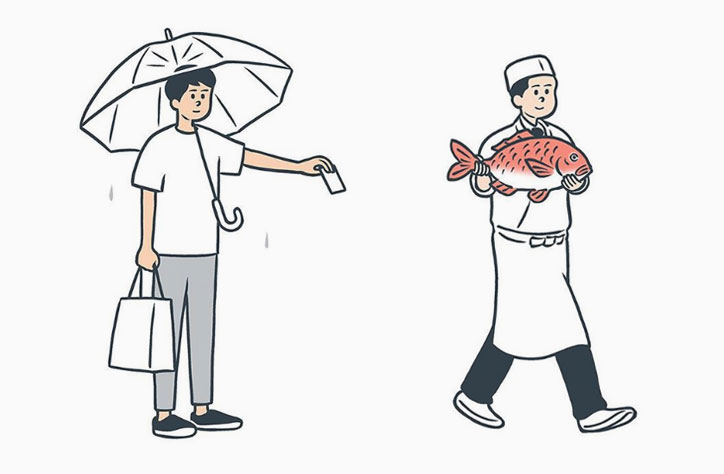 Tokyo illustrator Okamura Yuta and his endearing brush-and-ink characters