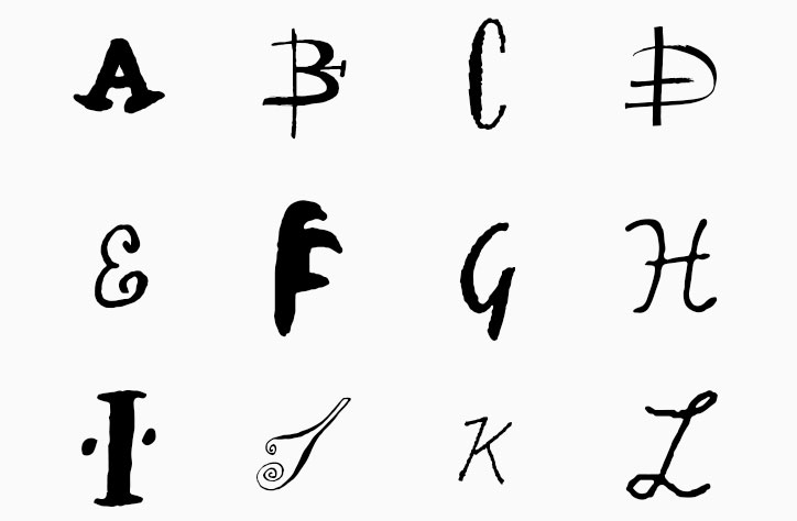 An open-source typeface based on artists’ signatures, by Landor for Artupia