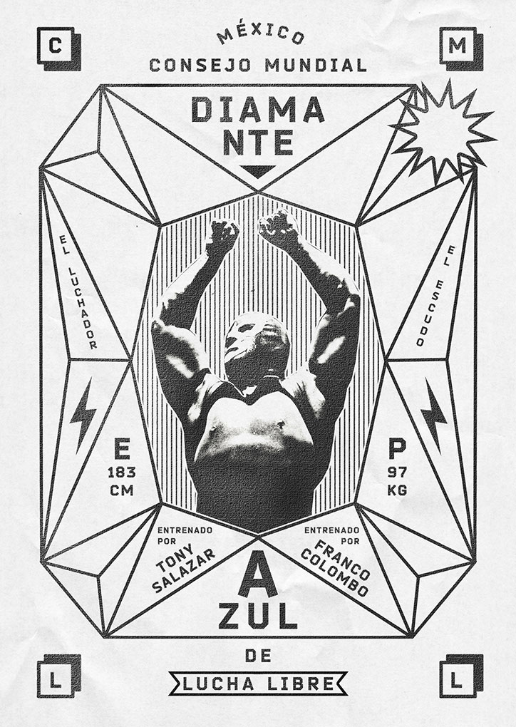 Zoran Lucić's posters for Lucha Libre visualise the stars of