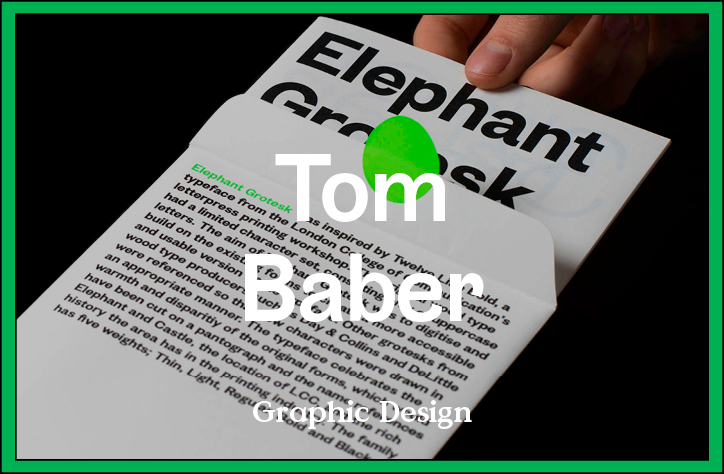Graphic designer Tom Baber adopts a hands-on approach to typography