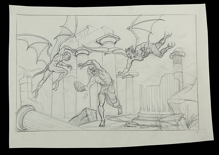 70982_Ray-Harryhausen-Hand-Drawn-Concept-of-Phineas-Patrick-Troughton-and-the-Temple-of-the-Harpies_1film_artwork_auction_illustration_itsnicethat.jpg