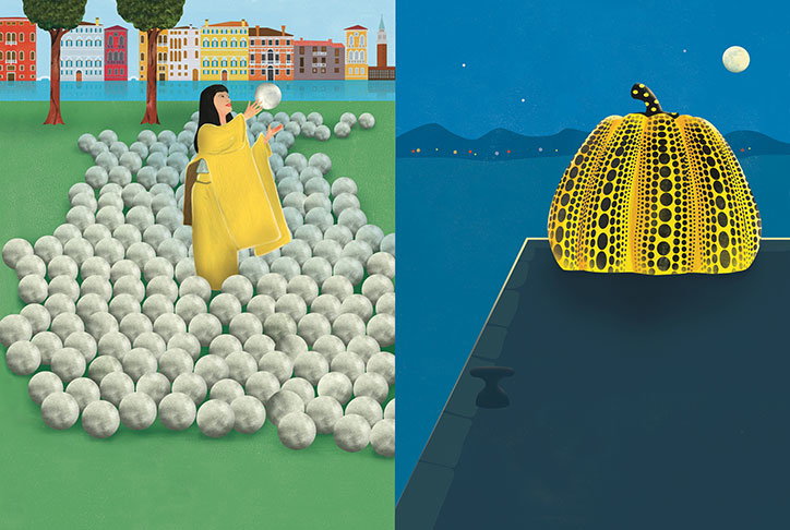 Ellen-Weinstein-Moma-Yayoi-Kusama-From-here-to-infinity_Venice-pumpkin.jpg