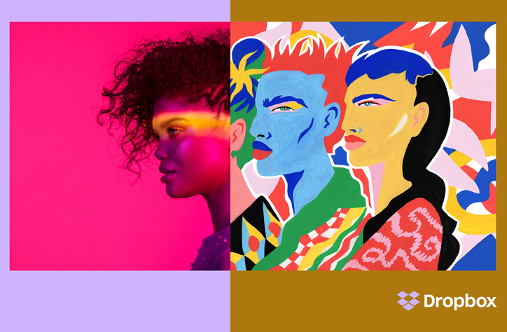 The Dropbox rebrand features a logo update, new typography and vibrant illustration collaborations