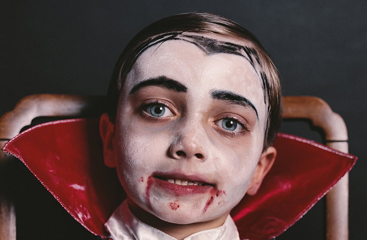 Hollie Fernando photographs the trick or treaters knocking on her front door