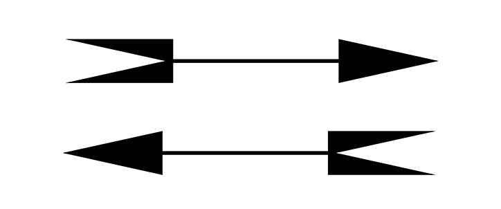 A solid black rectangle set against a plain white background.