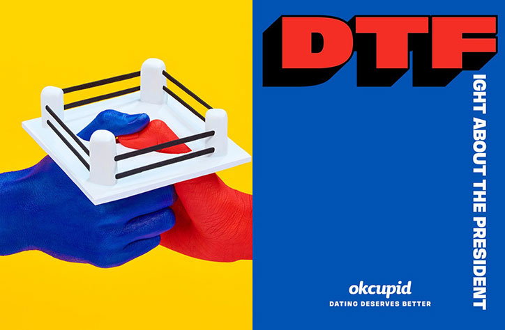 Toiletpaper’s Maurizio Cattelan and Pierpaolo Ferrari create DTF campaign for OkCupid