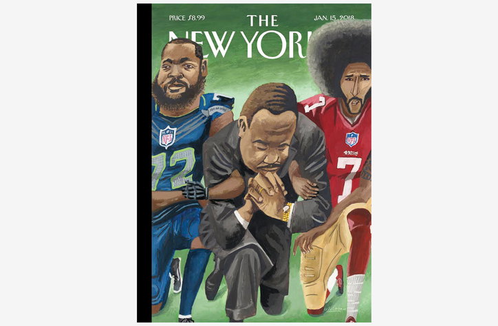 Mark Ulriksen depicts Martin Luther King Jr. with NFL stars for The New Yorker’s latest cover