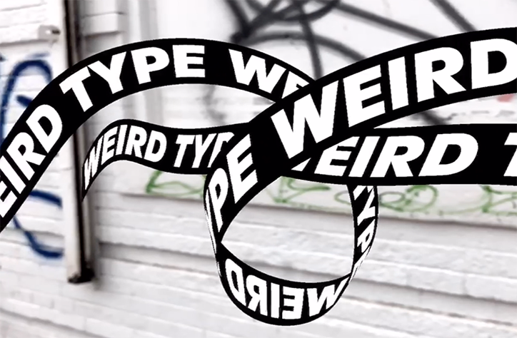 Zach Lieberman and Molmol Kuo's AR app Weird Type lets you paint with type in space