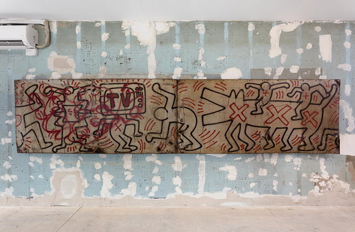 Found piece of Keith Haring mural to go up on New York's Canal Street