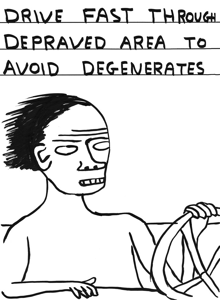 david-shrigley-itsnicethat-fully-coherent-plan-book-Drive-Fast.jpg