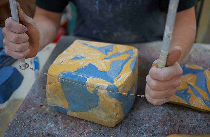 Assemble and Granby Workshop install 8,000 handmade ceramic floor tiles at Venice Biennale
