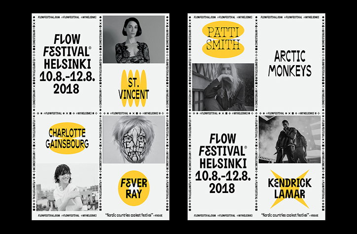 Tsto returns to design Flow Festival's identity, pushing and playing with its typography