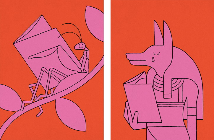 Wise seeming skeletons abound in Lennard Kok's latest zine Turning Pages