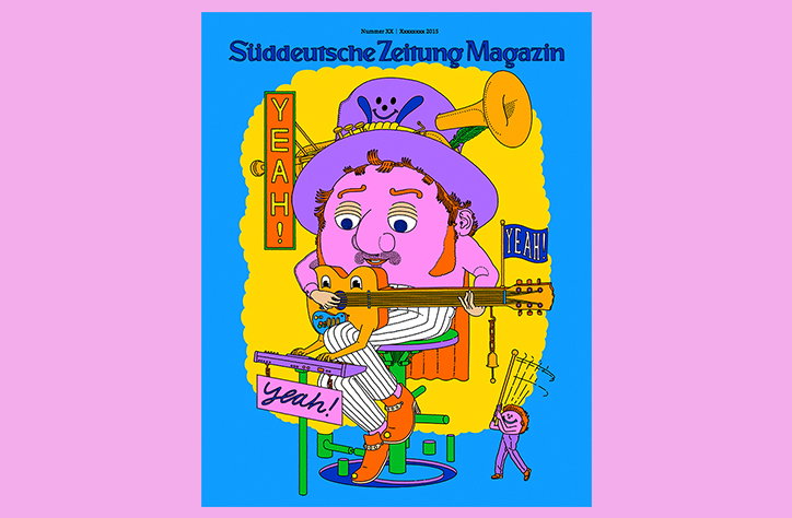 Jim Stoten illustrates the cover of SZ magazine’s music issue