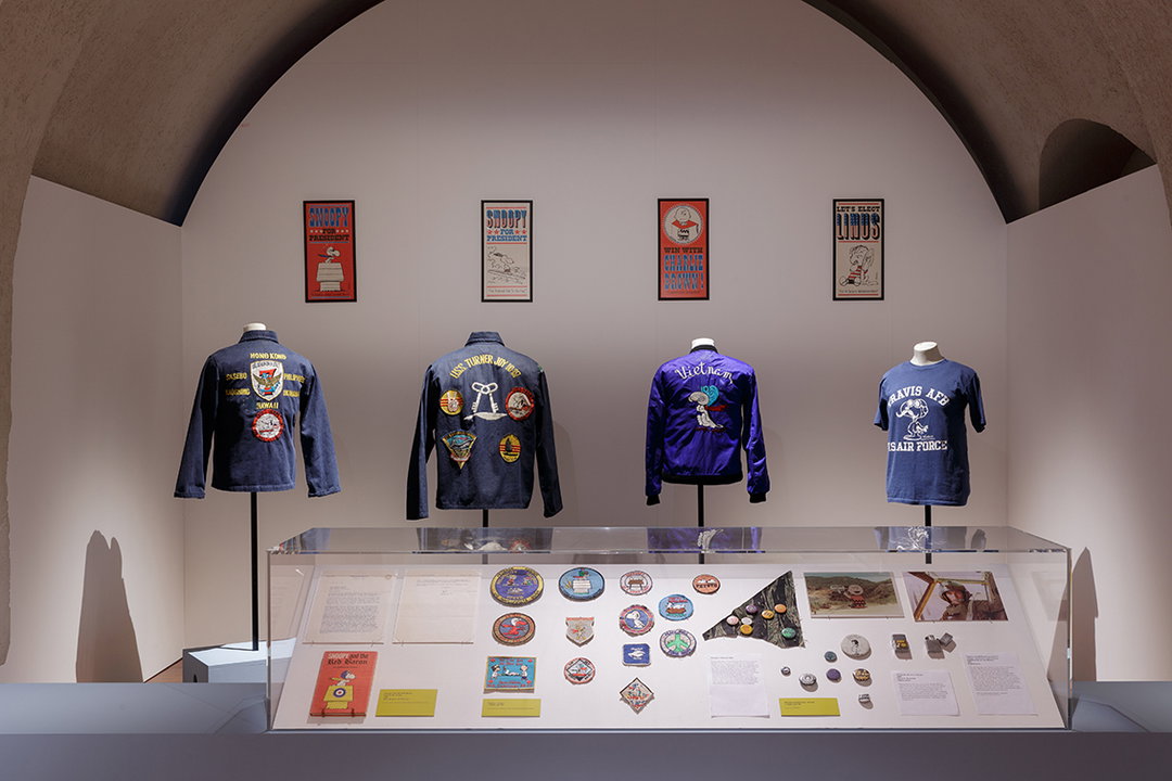 Goodgrief-Snoopy's_Vietnam_War_patches__buttons_and_tour_jackets_and_Good_Grief__Charlie_Brown!_Celebrating_Snoopy_and_the_Enduring_Power_of_Peanuts_at_Somerset_House_(c)_Tim_Bowditch-INT.jpg